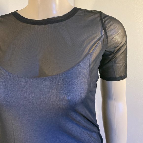New NEVER Worn Fitted Tee- Black Mesh - Picture 4 of 6